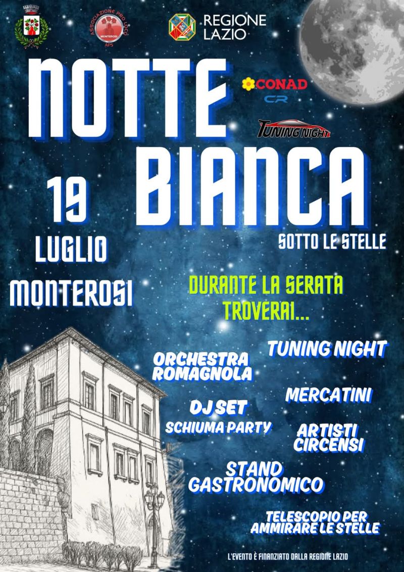 🌟 NOTTE BIANCA SOTTO LE STELLE – MONTEROSI 🌟
